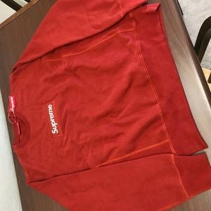 FW18 Supreme Box Logo Crew in Rust